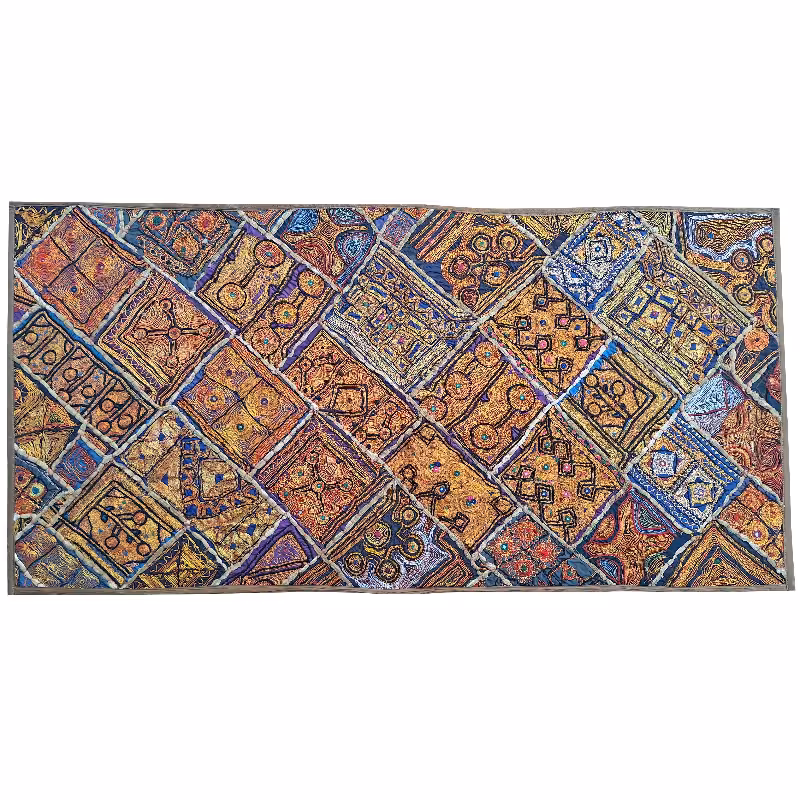 رومیزی مستطیل بزرگ سوزن دوزی گلابتون کد MOSBO20 نفیس آستردار