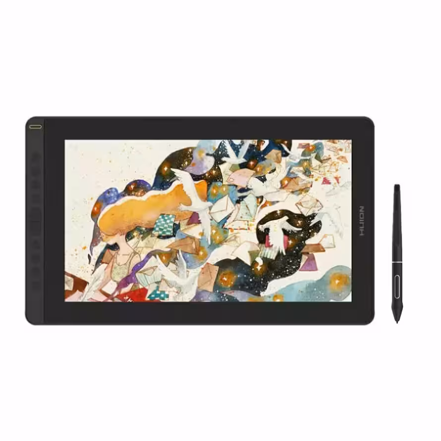 تبلت گرافیکی به همراه قلم نوری هویون مدل Kamvas 16 (2021)