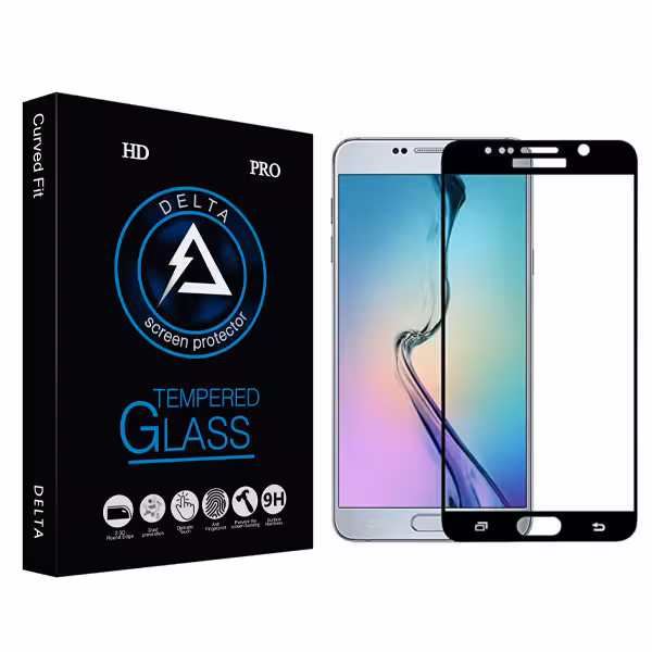 محافظ صفحه نمایش شیشه ای دلتا مدل Fit مناسب برای گوشی موبایل سامسونگ Note 5