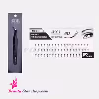 پک مژه والیوم فن سازی شده شش بعدی آردل میکس و انبر سایز 45