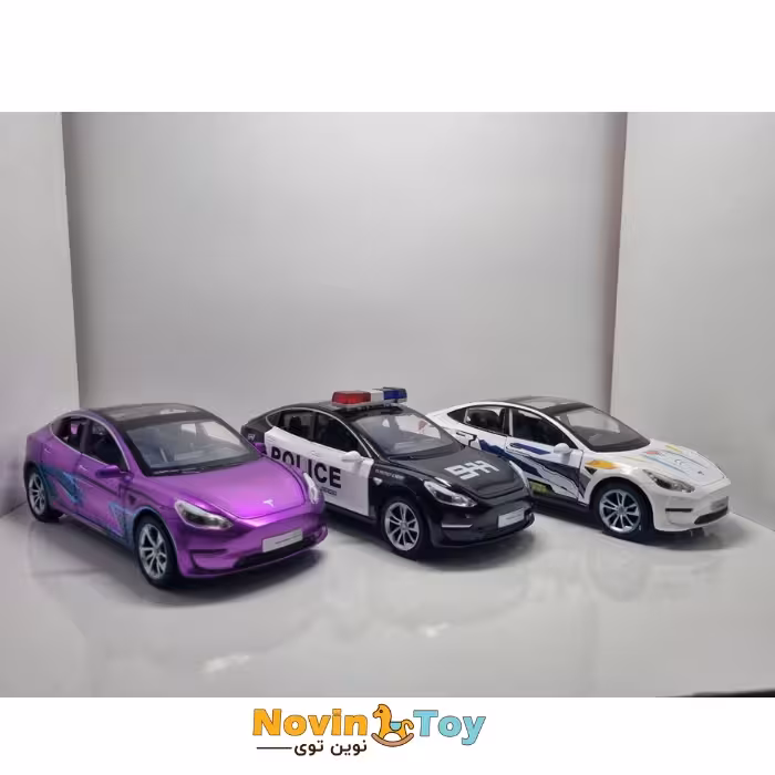 ماشین فلزی موزیکال طرح تسلا