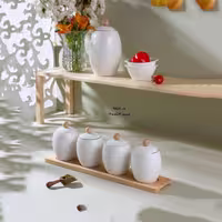 ست جا ادویه 4 تکه سرامیکی استنددار برند RIVER مدل 8-9652