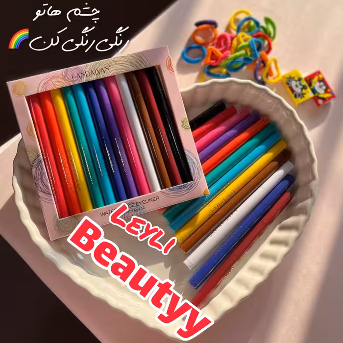 خط چشم رنگی ماژیکی برند هندیان در 12رنگ کاربردی