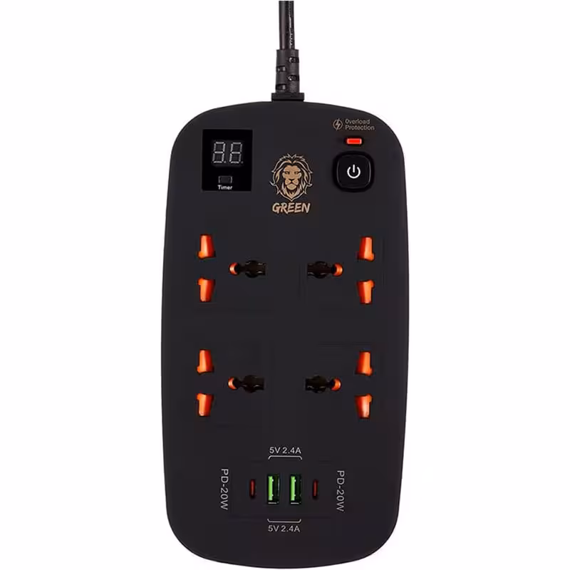 چندراهی برق گرین لاین مدل PD -USB 40W | کالا مکس