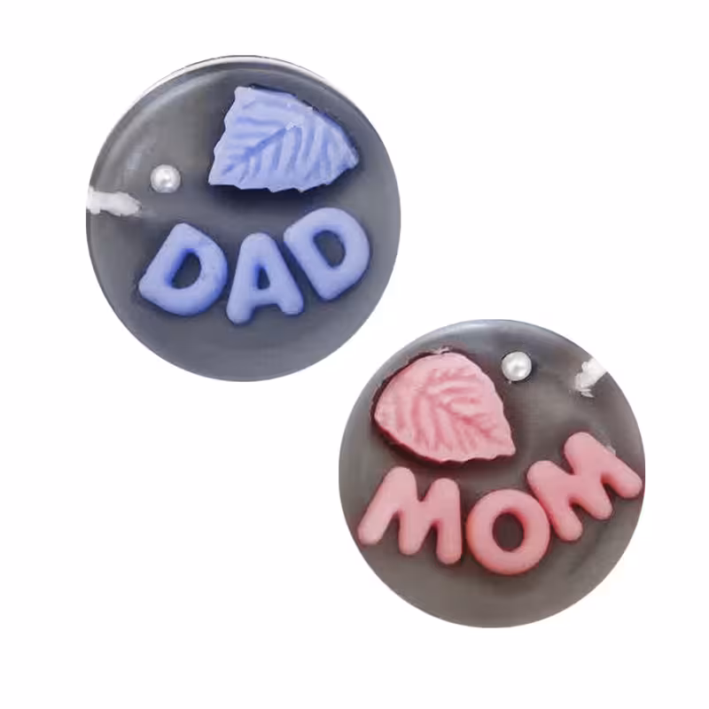 شمع وارمر مدل اسم مامان و بابا مجموعه 2 عددی