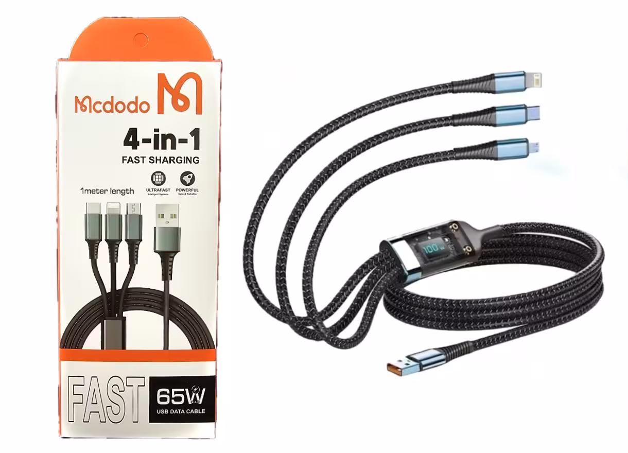 کابل چند کاره 65w مکدودو  فست شارژ mcdodo