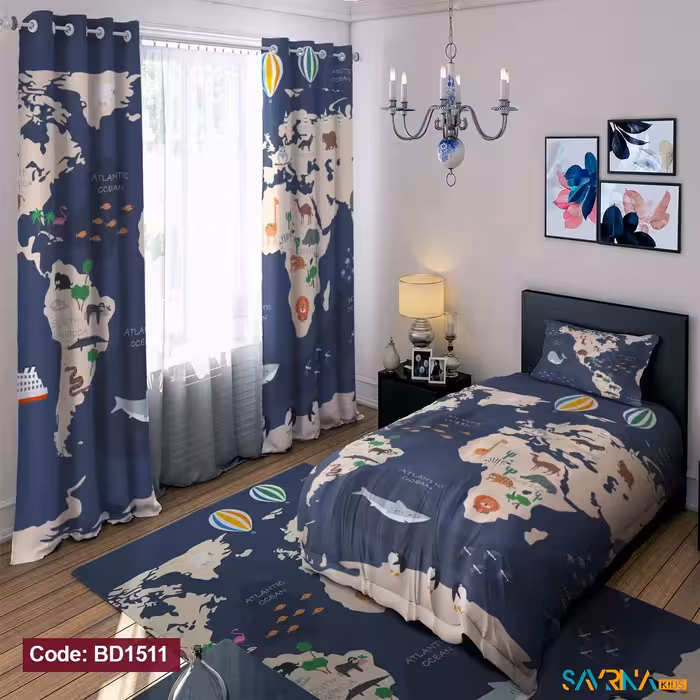 ست اتاق خواب پسرانه طرح Atlantic Ocean کد BD1511