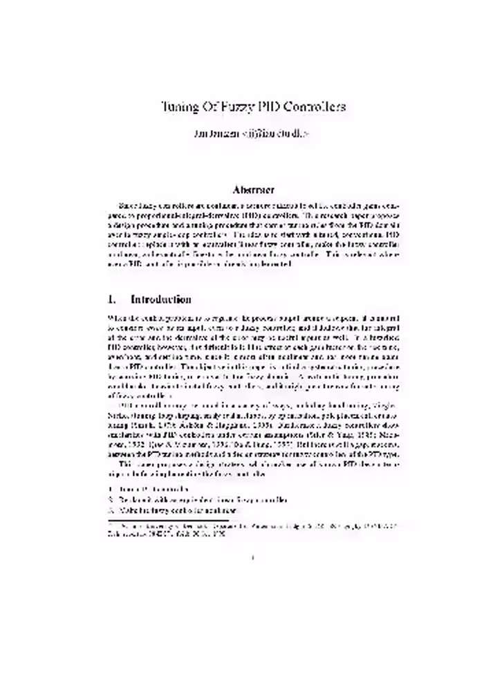 خرید و دانلود نسخه کامل کتاب Tuning of fuzzy PID controllers
