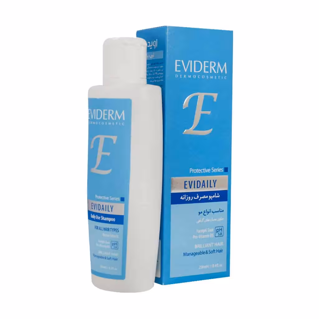 شامپو روزانه اوی دیلی اویدرم مناسب انواع مو 250 میلی لیتر Eviderm Evilady Daily Shampoo for All Hair Types 250 ml