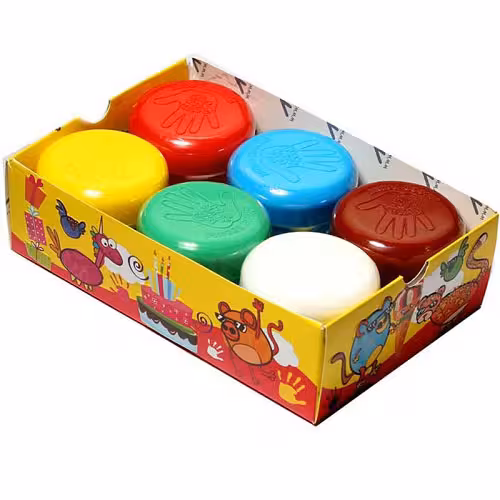 رنگ انگشتی 6 رنگ آریا