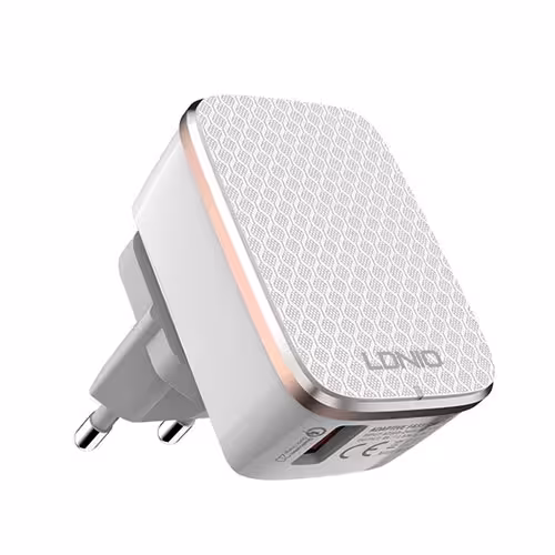 شارژ دیواری الدینیو 18 واتی با کابل مدل Ldnio A1204