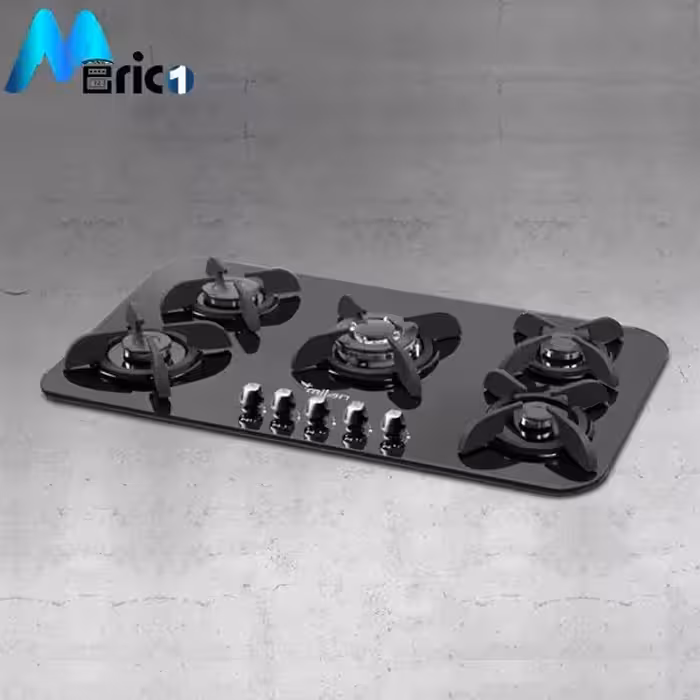گاز رومیزی میلان کد G84 پنج شعله شیشه