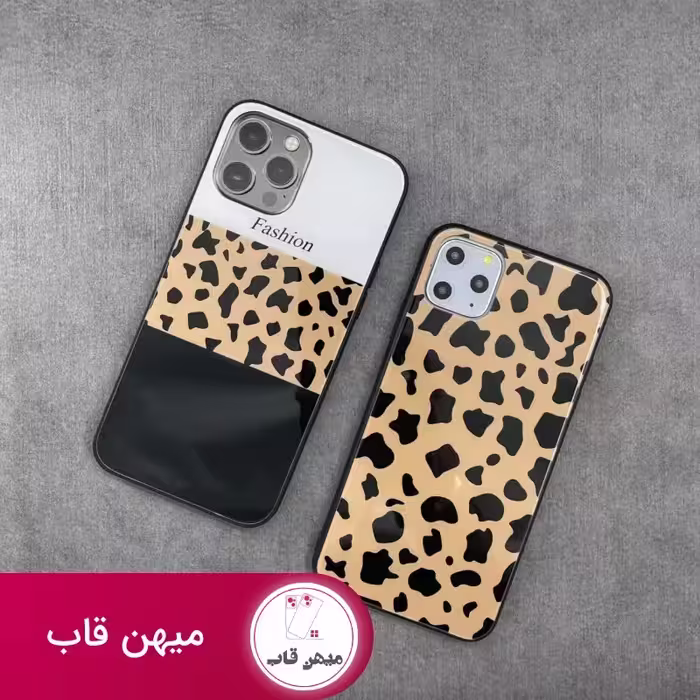 قاب موبایل سامسونگ پلنگی پشت گلس بدون بند - کد (100452)