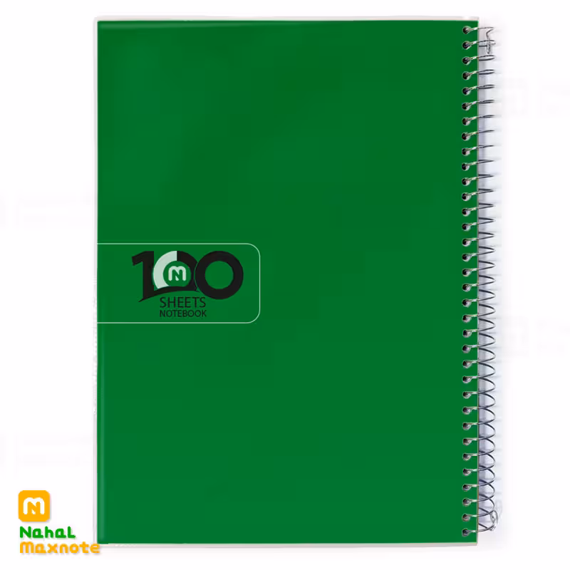 دفتر 100 برگ سیمی طلقی تک رنگ کد 3115.طرح 7