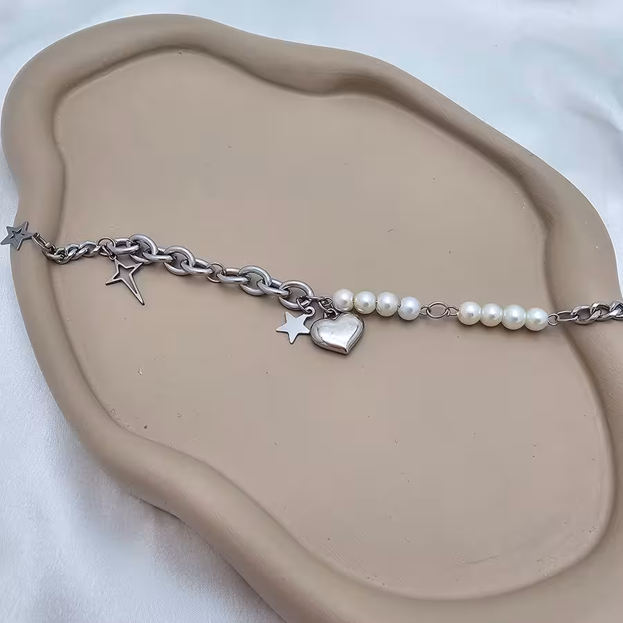 دستبند استیل قلب برجسته ی خاص