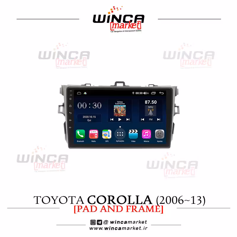 مانیتور اندروید تویوتا کرولا 2006-13 Corolla برند وینکا WINCA سری S500 پلاس مدل H855