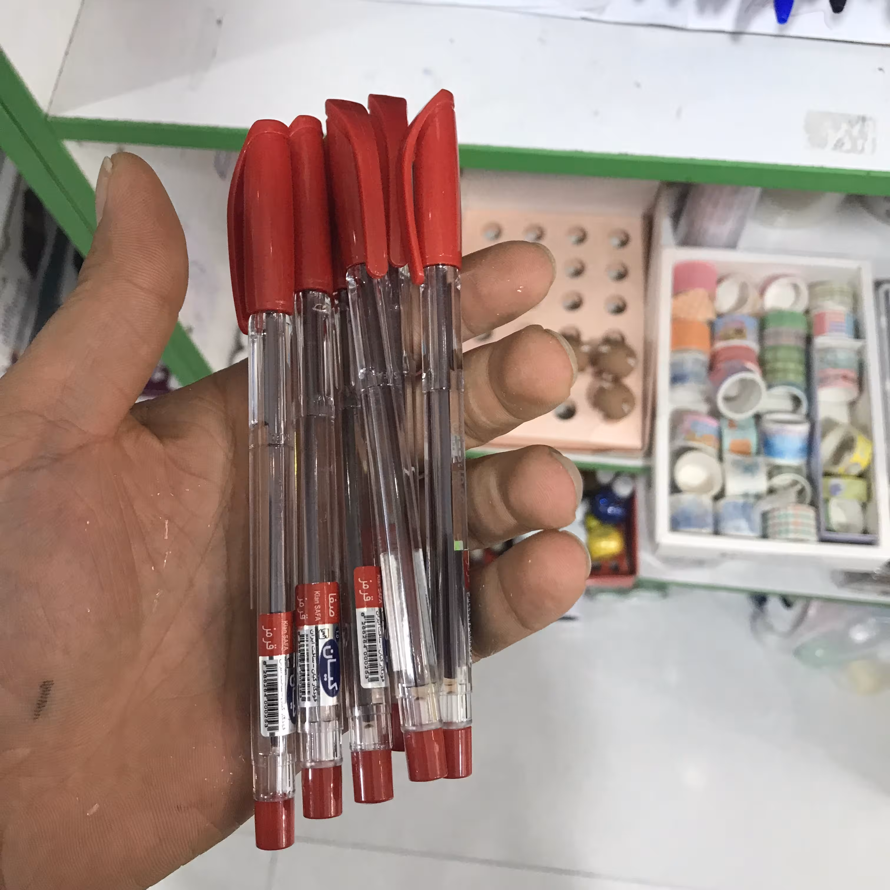 خودکار قرمز کیان نوک 7 دهم بسته 10 عددی