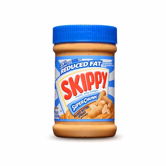 کره بادام زمینی کم چرب سوپر چانک اسکیپی Skippy وزن 454 گرم