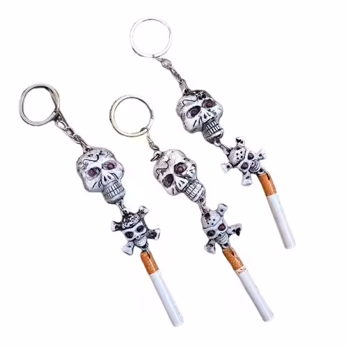 سرکلیدی طرح اسکلت و سیگار