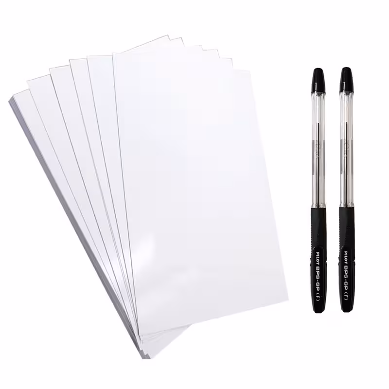 کاغذ A5 کد 205 بسته 20 عددی به همراه خودکار پایلوت مدل BPS-GP بسته دو عددی