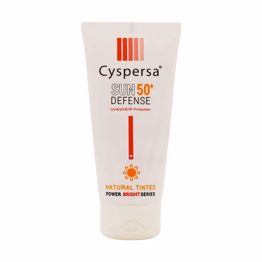 کرم ضدآفتاب SPF50 رنگی (طبیعی) روشنکننده سیسپرسا 50 میلیلیتر Cyspersa