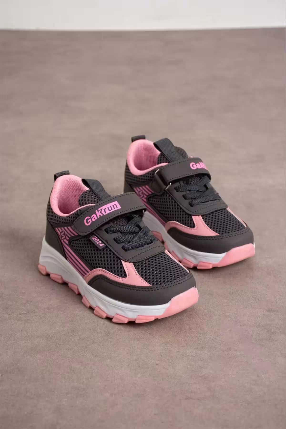 یونیسکس بچه گانه Velcro elastic کفش کتانی راحت روزانه anorak کفش ورزشی زیره پلی سبک وزن – 1609