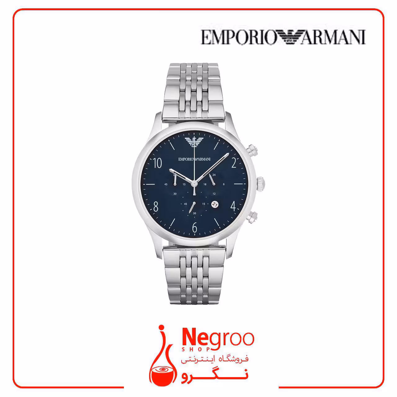 ساعت مچی مردانه استیل ضد زنگ Emporio_ArmaniDress Green Dial AR1943