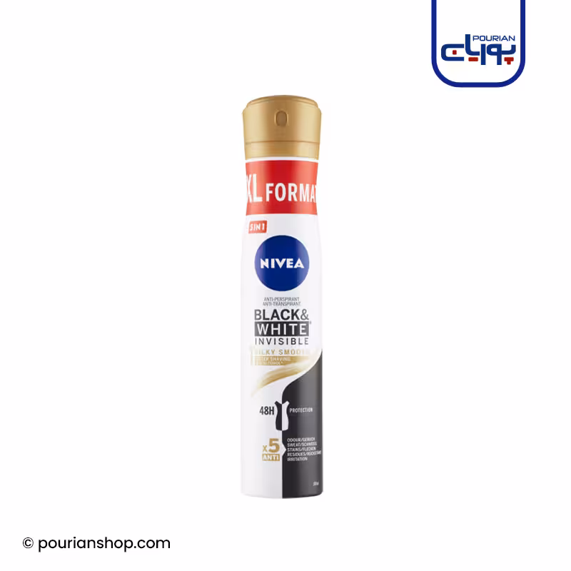 اسپری ضدتعریق بلک اند وایت سیلکی اسموت نیوا حجم 200 میل