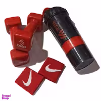 دمبل 2 کیلوگرمی رکورد به همراه شیکر و مچ بند طرح نایک
