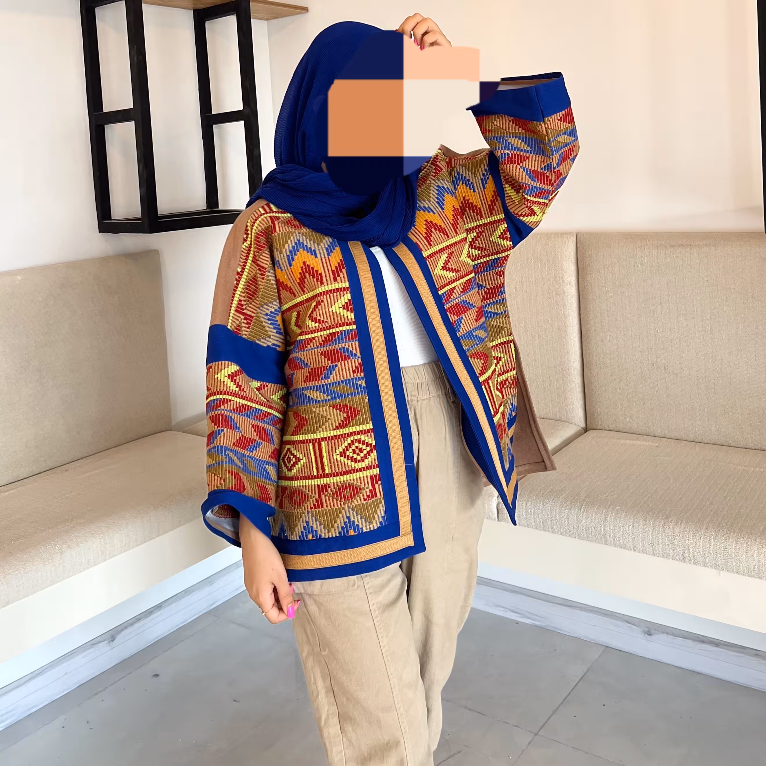 کت پاییزه گلدوزی شده خارجی