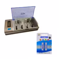 شارژر باتری بستون مدل BST-C906W به همراه باتری نیم‌قلمی 1100mAh