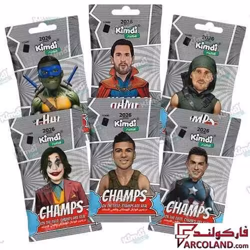 کیمدی کارت فوتبال چمپس مدل Champs 2026 بسته 6 عددی