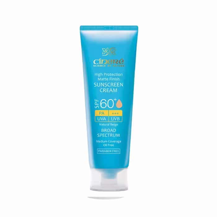 کرم ضد آفتاب spf 60 بژ روشن فاقد چربی سینره 50 میل