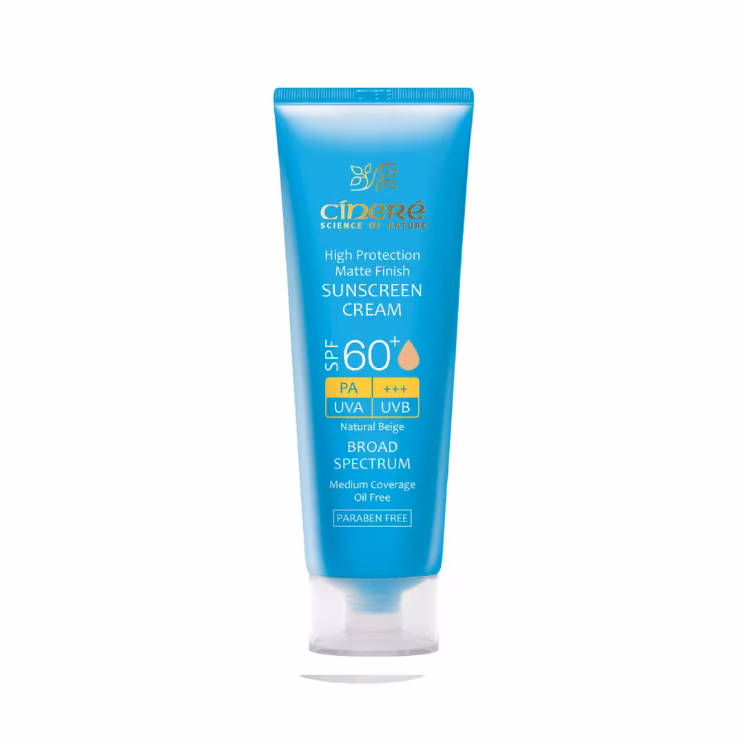 کرم ضد آفتاب spf 60 بژ روشن فاقد چربی سینره 50 میل