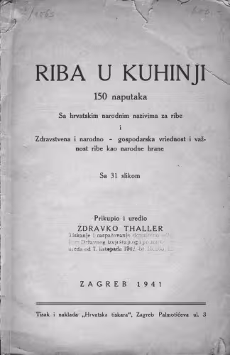 خرید و دانلود نسخه کامل کتاب Riba u kuhinji, 150 naputaka