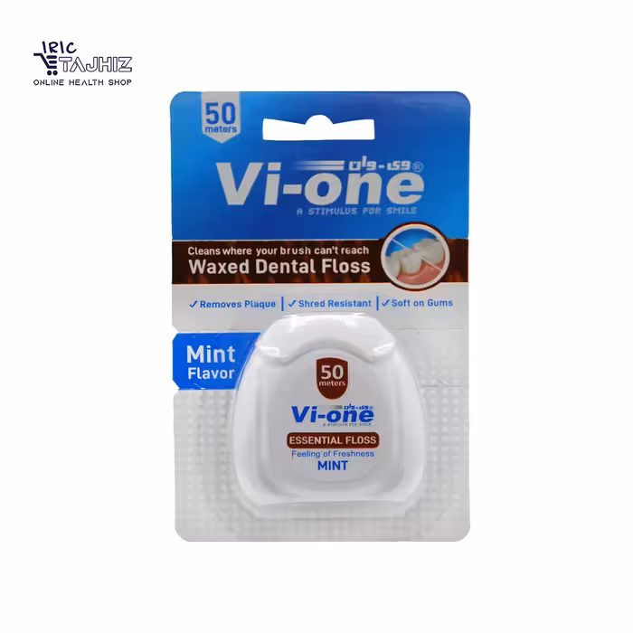نخ دندان با پوشش موم و طعم نعنا وی وان 50 متر