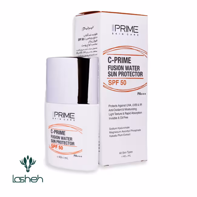 فلوئید ضد آفتاب رنگی SPF50 حاوی ویتامین C پرایم