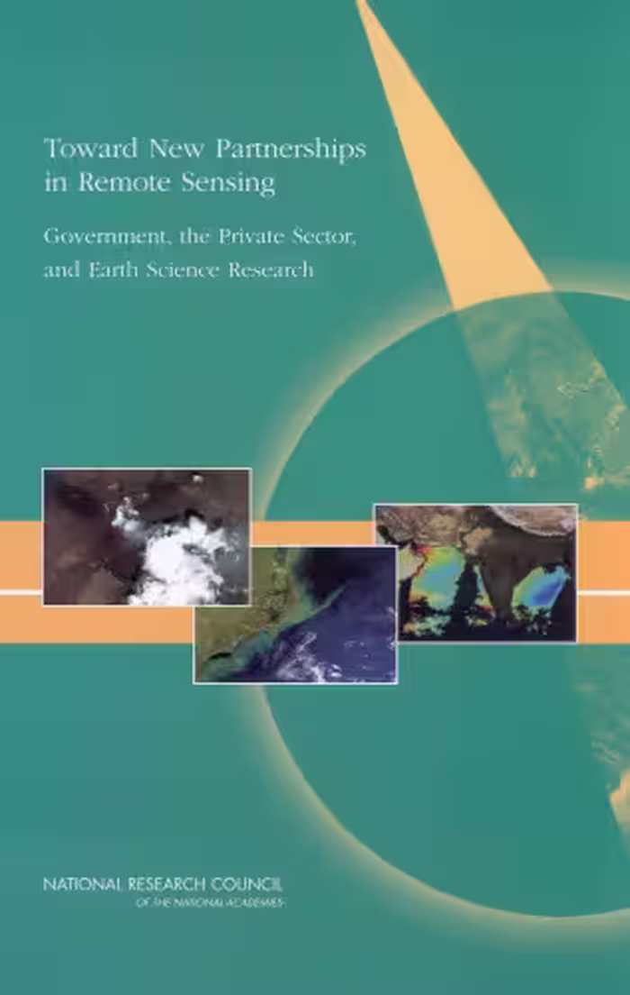 خرید و دانلود نسخه کامل کتاب Toward New Partnerships In Remote Sensing: Government, the Private Sector, and Earth Science Research