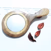 آینه چوبی آینه چوب طبیعی چوب ملچ  3دستساز چوبکده بید سفید