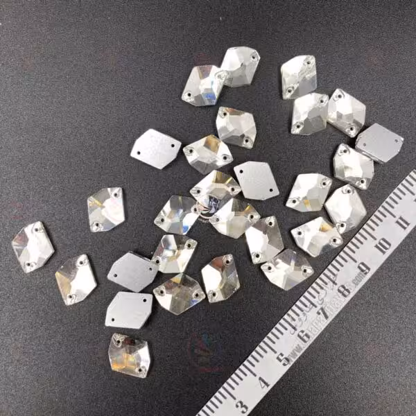 سنگ دوختنی چند ضلعی 10 در 14 ( نقره ای )