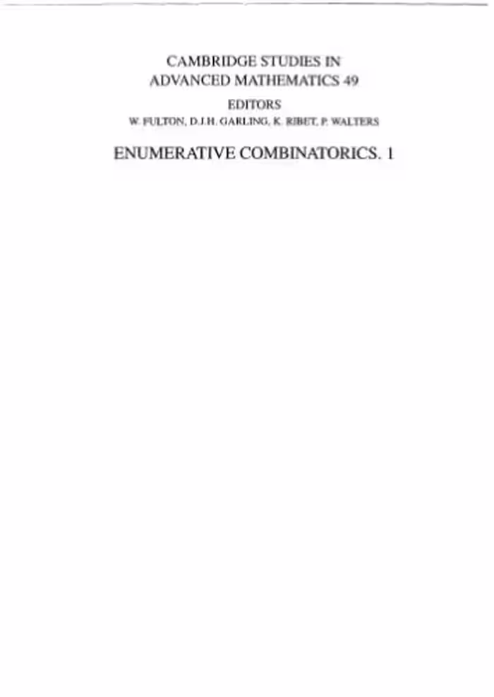 خرید و دانلود نسخه کامل کتاب Enumerative combinatorics