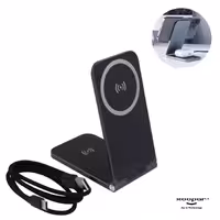 شارژر بی‌سیم وایرلس، ایزیل مدل GW-03 | دو صفحه‌ای | پشتیبانی از شارژ سریع 15 وات | قابلیت شارژ همزمان دو دستگاه