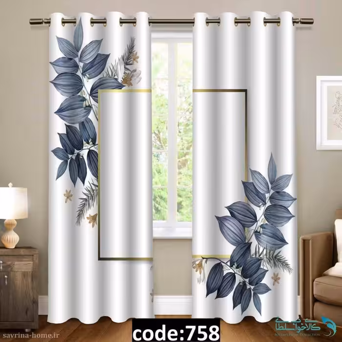 پرده پانچی طرح قاب مدل Sh-758