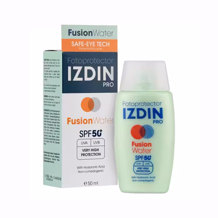 کرم ضد آفتاب فیوژن واتر SPF50 بی رنگ ایزدین پرو