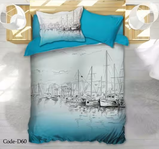 سرویس لحاف روتختی ترکسان کد D60 یکنفره 4 تکه