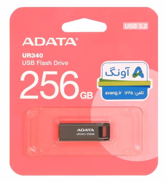 فلش مموری ای دیتا مدل UR340 USB 3.2 ظرفیت 256 گیگابایت