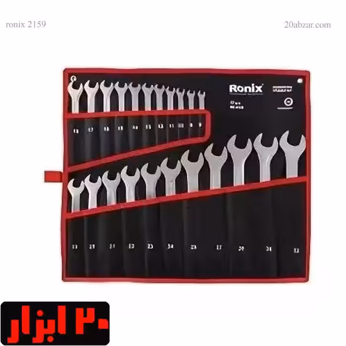 مجموعه 12 عددی آچار یک سر تخت یکسر رینگی رونیکس مدل RH-2159