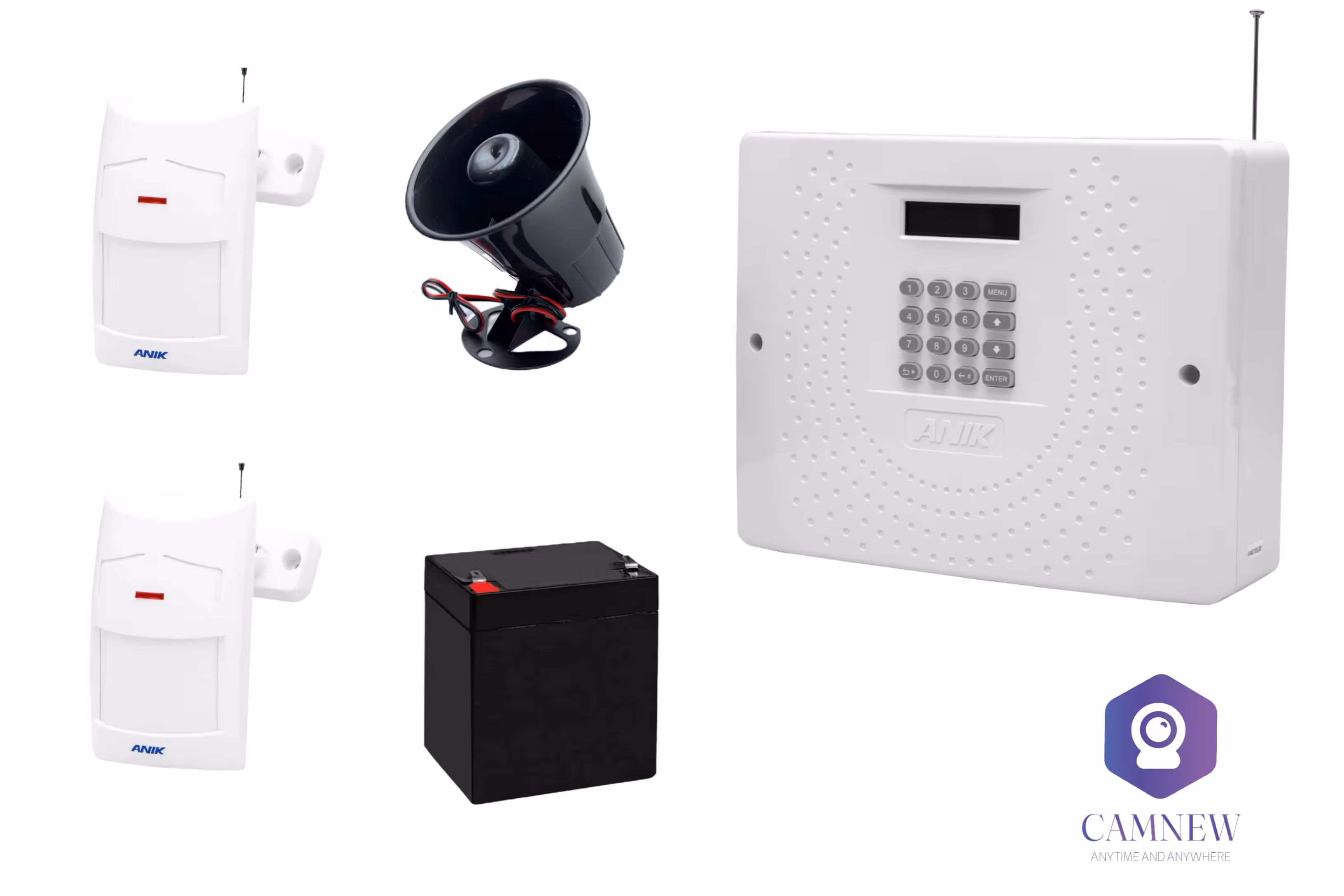 پکیج دزدگیر آنیک ECO4000  با دو  چشمی بی سیم | فروشگاه کم نیو
