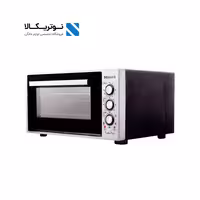 فر برقی مینل مدل MG50 ولومی با پنل شیشه ای 50 لیتری رنگ مشکی سیلور