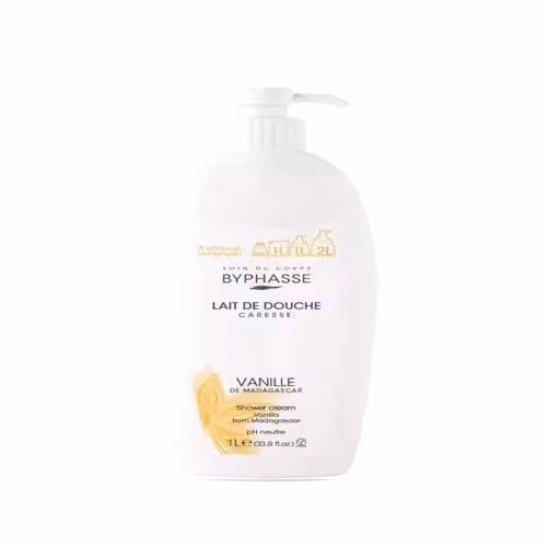 کرم شستشوی بدن بایفاس با عصاره وانیل حجم 1 لیتر Byphasse Vanilla Shower Cream